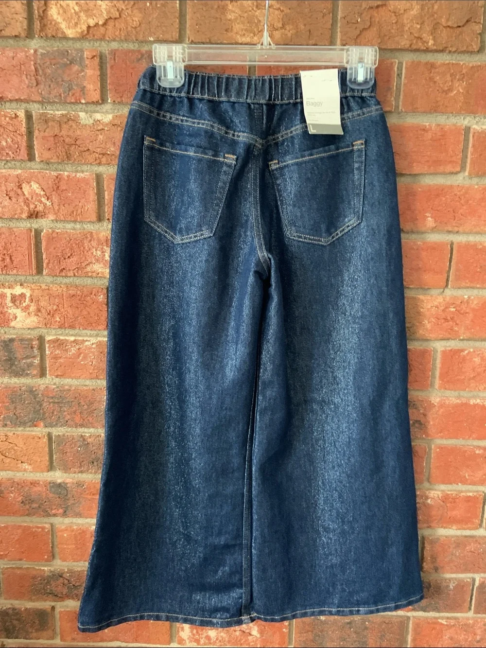 GAP Girls Sparkly Denim Baggy Wide Leg Jeans